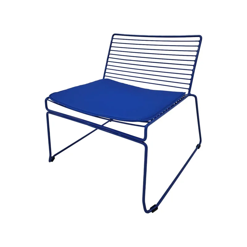 F-AC126-RB Isla accent chair with royal blue metal frame