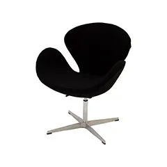 Swan Accent Chair - Black F-AC142-BL
