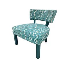 Orla Accent Chair - Turquoise + White F-AC170-TW