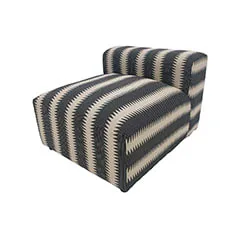 Missoni Accent Chair - Black + Cream F-AC175-BC
