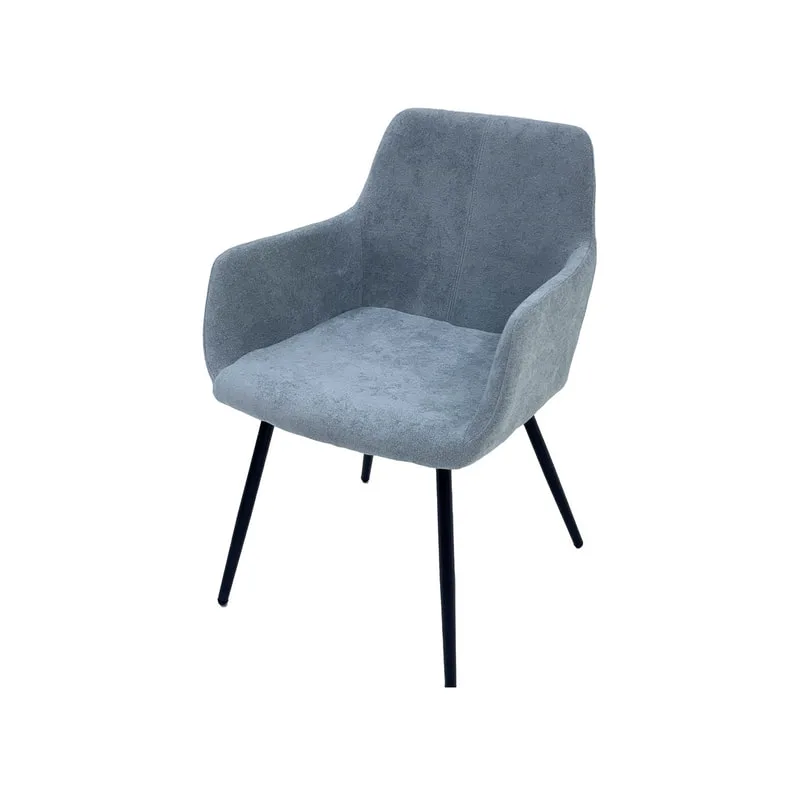 F-AR103-GY Lucas armchair in mid grey fabric with black legs