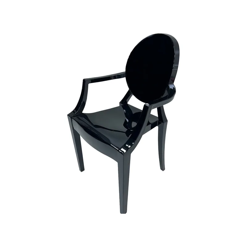 F-AR106-BL Ghost armchair in black acrylic