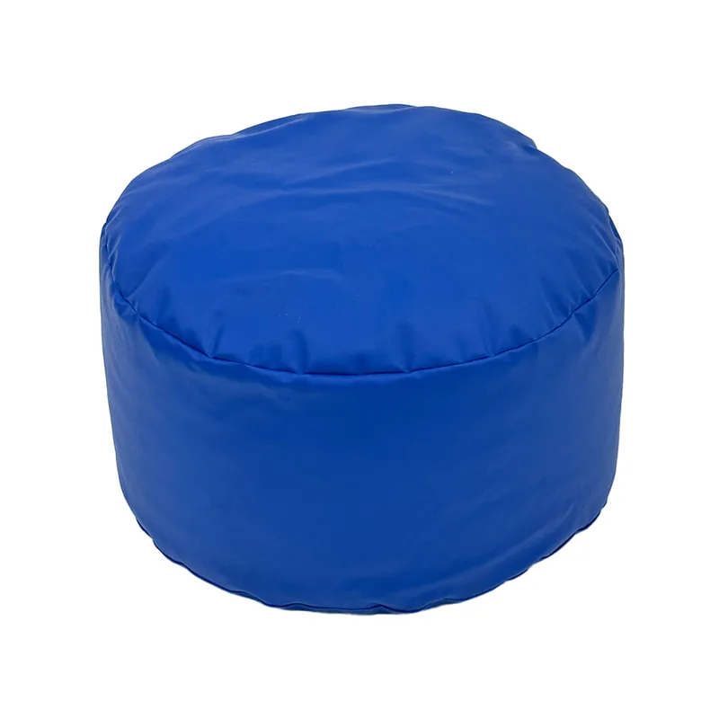 F-BB110-BU Oslo round bean bag in blue leatherette