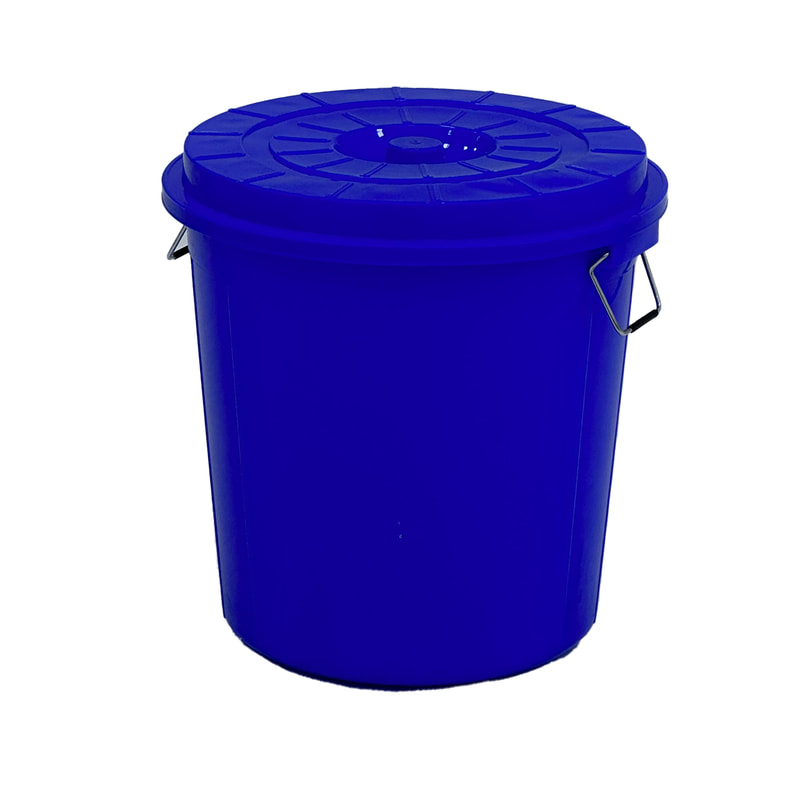 F-BI122-DB Type 2 Site bin in dark blue with a separate lid