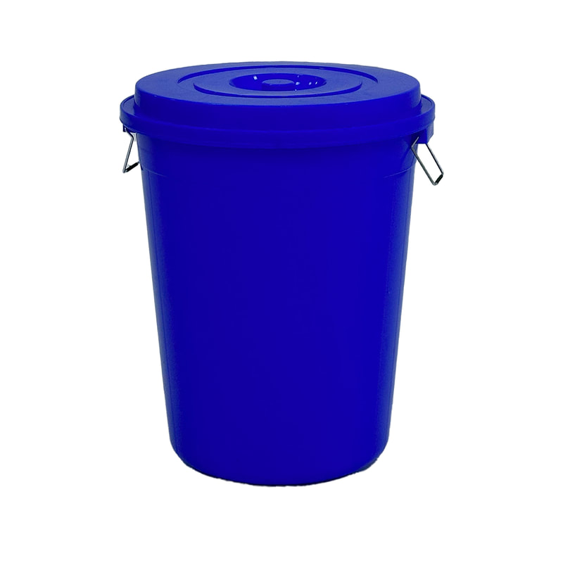 F-BI123-DB Type 3 Site bin in dark blue with a separate lid 