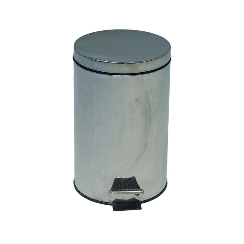 F-BI162-SI Type 2 Stainless steel bin in silver with a foot pedal