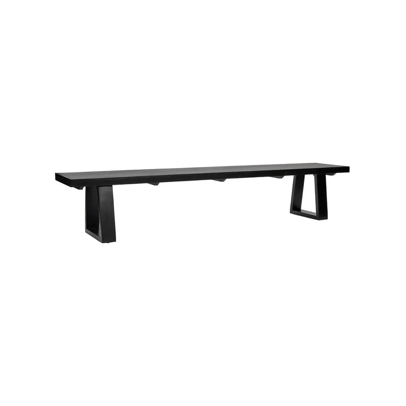 F-BN109-BL Sloane bench in black hardwood finish