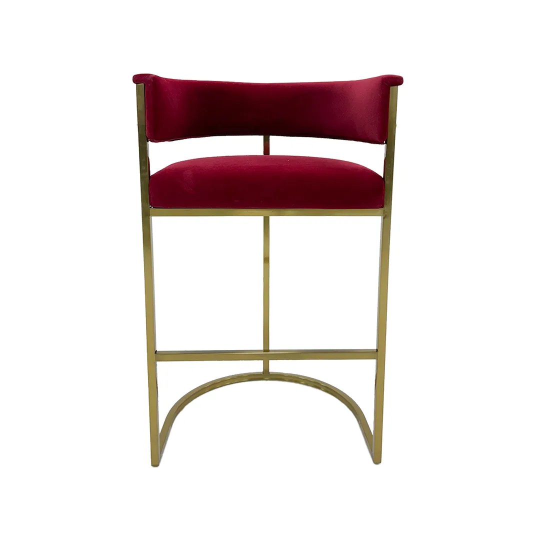 Everly Barstool - Dark Red F-BS109-DR