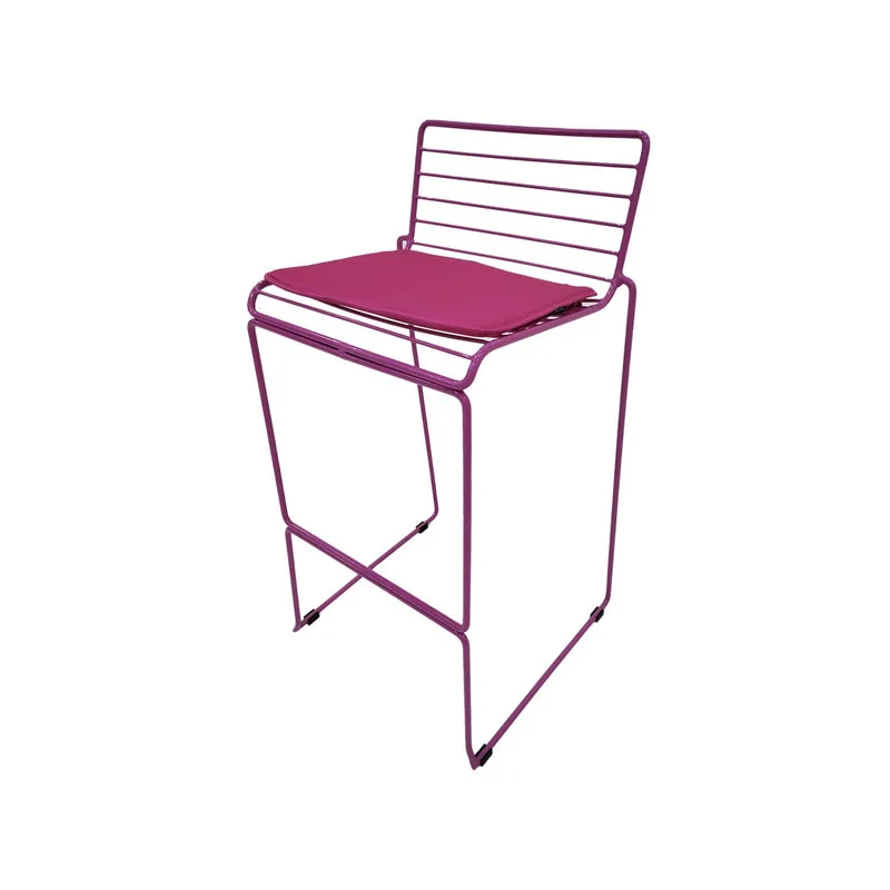 F-BS126-HP Isla barstool with hot pink metal frame