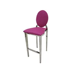 Silver Dior Barstool - Hot Pink F-BS132-HP