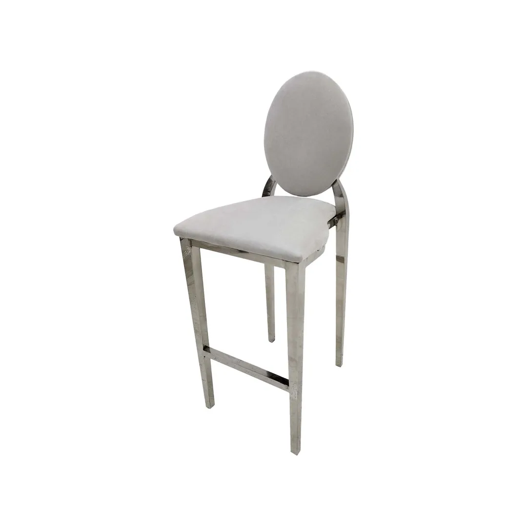 Silver Dior Barstool - White F-BS132-WH