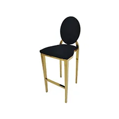 Gold Dior Barstool - BlackF-BS133-BL