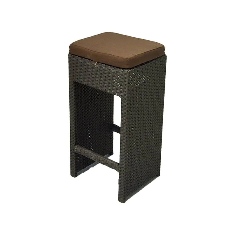 F-BS140-BD Coran barstool in dark brown rattan