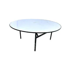 6ft Round Banquet Table - Type 1 - Black & White F-BT201-BW