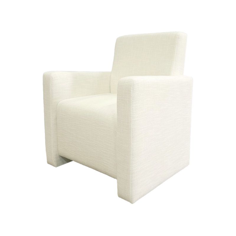 F-CC107-WH Helsinki club chair in white cotton fabric