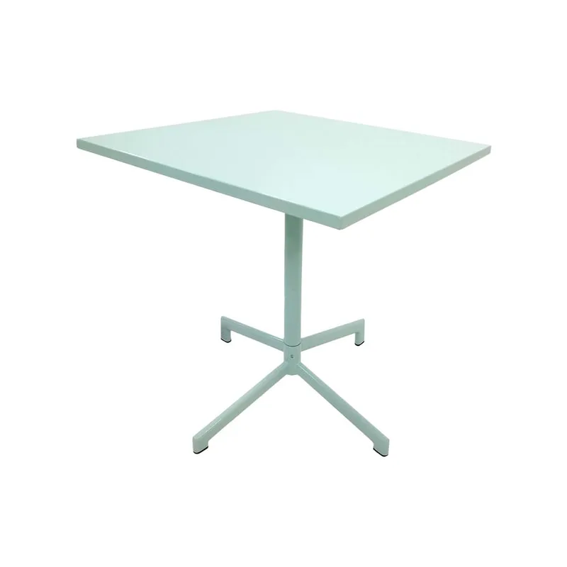 F-CF147-GM Austin cafe table in mint green powder coated finish with folding top