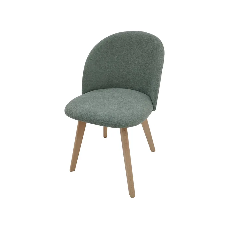 F-CH101-SG Franklin chair in sage green fabric with wooden legs