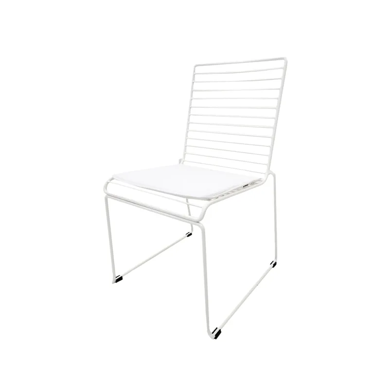 F-CH126-WH Isla chair with white metal frame