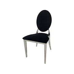 Silver Dior Chair - Black F-CH132-BL