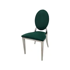 Silver Dior Chair - Emerald Green ﻿F-CH132-EG