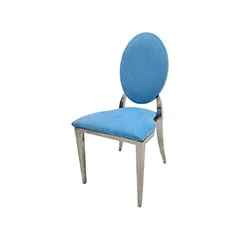 Silver Dior barstool - Light Blue F-BS132-LB