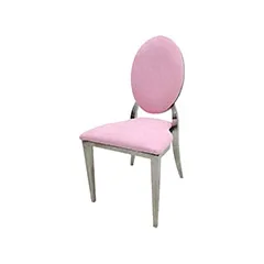 Silver Dior Chair - Light Pink F-CH132-LP