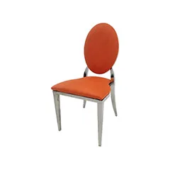 Silver Dior Chair - Orange F-CH132-OR