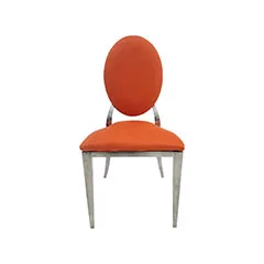 Silver Dior chair - Orange F-CH132-OR