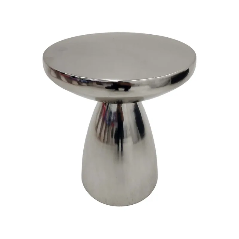 F-CS185-SI Lorin side table in brushed silver