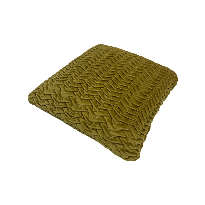 F-CU101-CG Lilly cushion in champagne gold suede