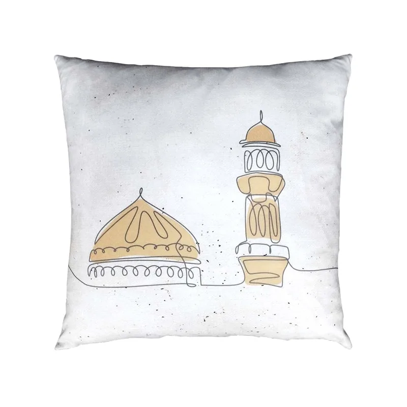 F-CW174-OW for 40cm x 40cm Maha cushion in off white with printed image on top