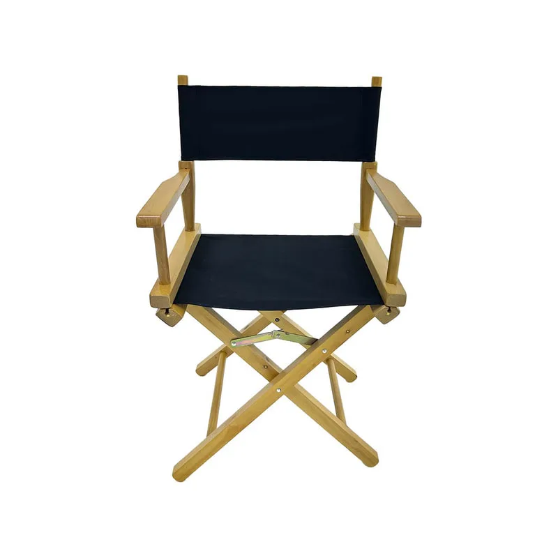 F-DR101-BL Kubrick director's chair in black fabric with natural wooden frame 
