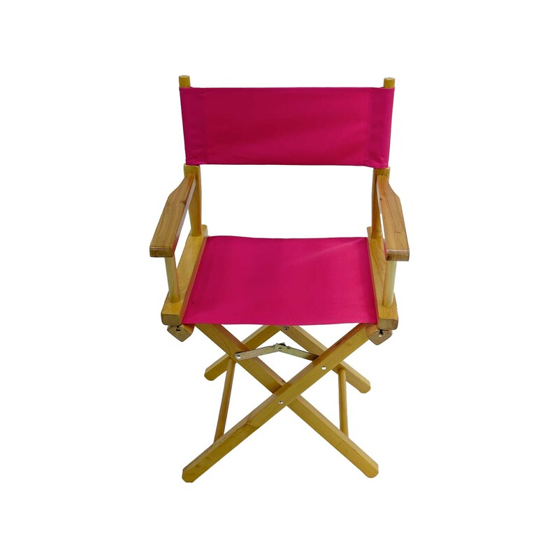 F-DR101-HP Kubrick director's chair in hot pink fabric with natural wooden frame 