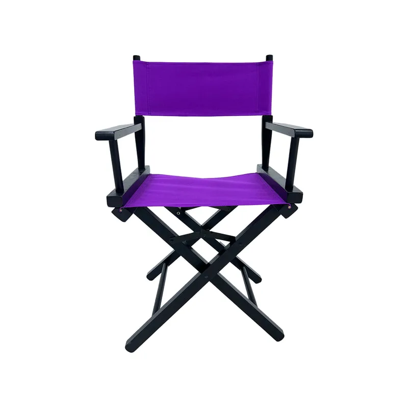 F-DR103-PR Kubrick director's chair in purple fabric with black wooden frame 