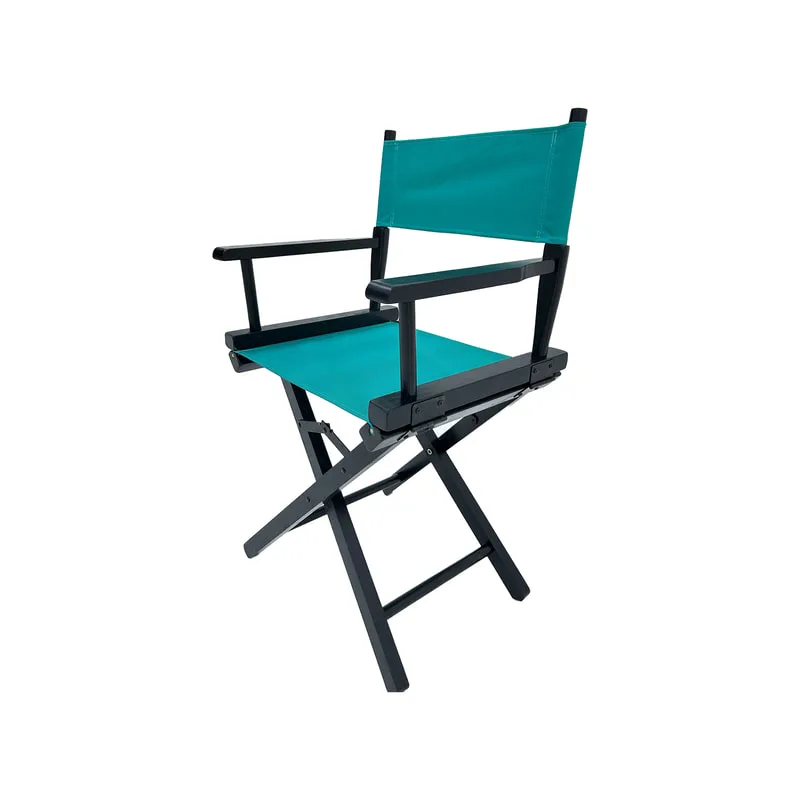 F-DR103-TL Kubrick director's chair in teal fabric with black wooden frame 