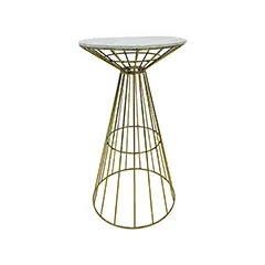 Turin Cocktail Table ​- Gold + White ﻿F-HT118-GW