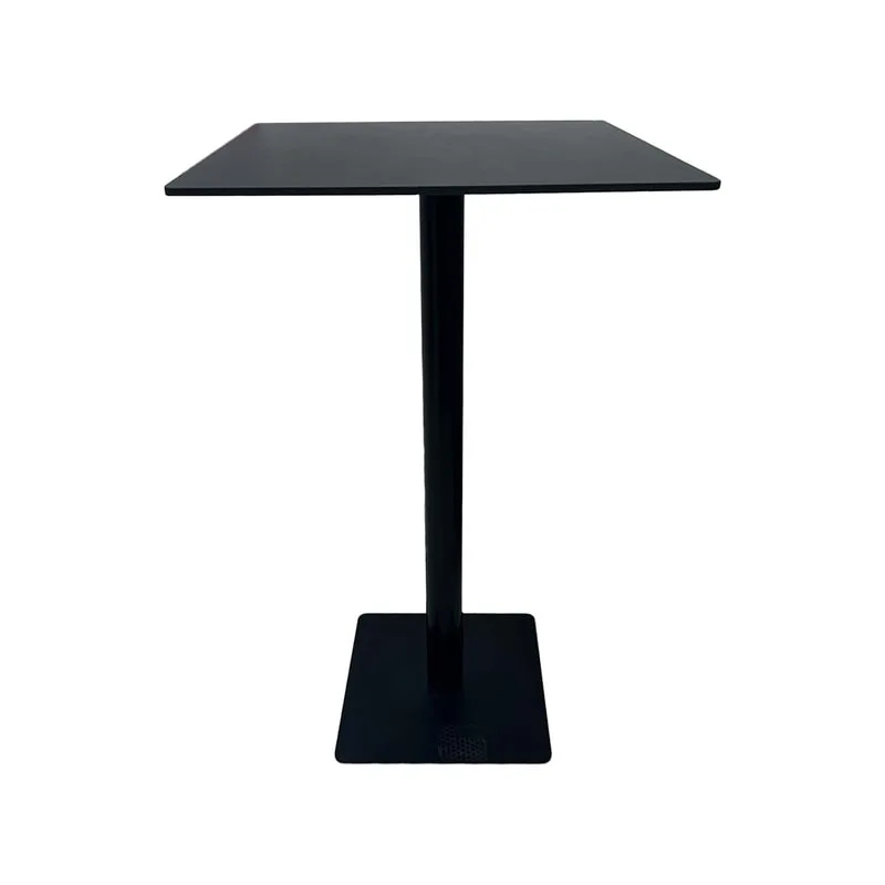 F-HT124-BL Type 2 Dioni high table in black with a black metal base
