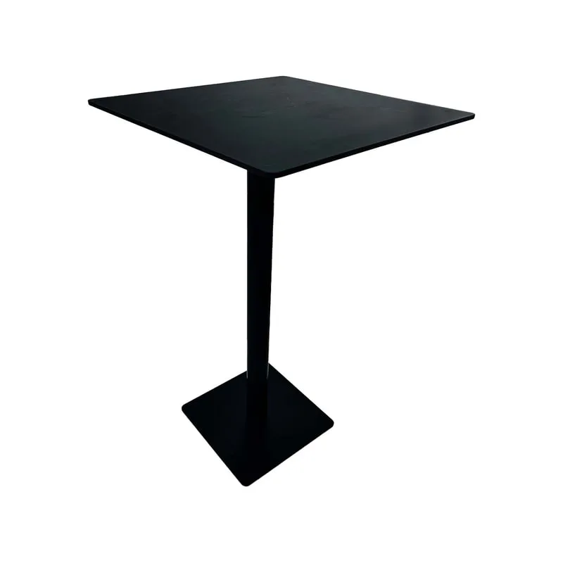 F-HT124-BL Type 2 Dioni high table in black with a black metal base