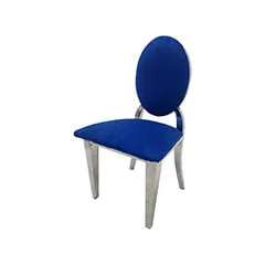 Silver Dior Barstool - Midnight Blue F-BS132-MB