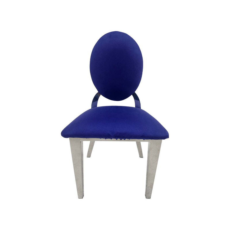 F-KC132-PR Kids silver Dior chair in purple fabric with silver plated frame