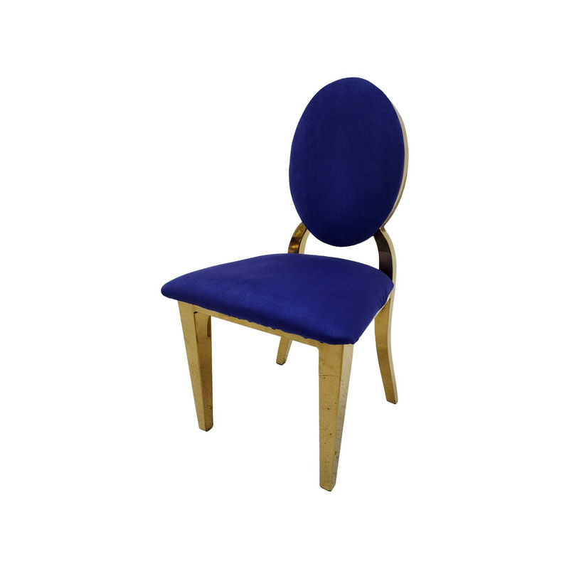 F-KC133-PR Kids gold Dior chair in purple fabric with gold plated frame