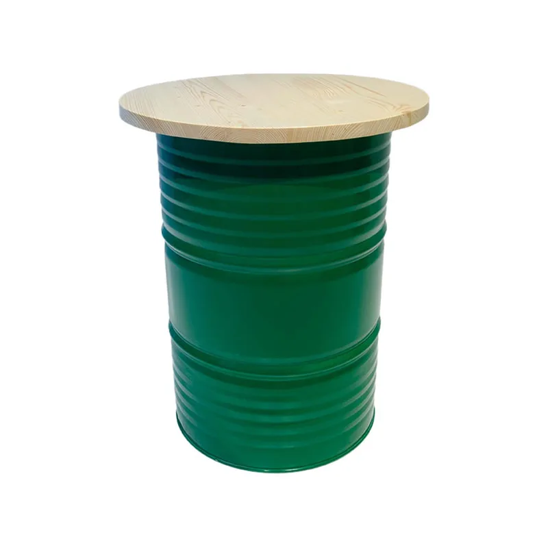 F-OL505-GR Arki high table in green with a light wooden top