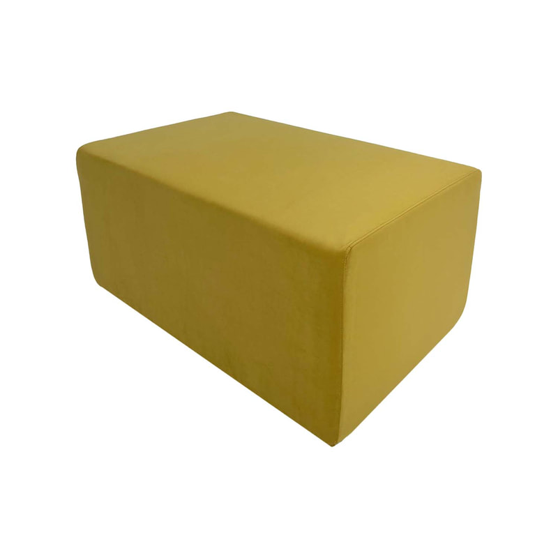 F-OT101-CG Endless Lounge Ottoman Type A in champagne gold velvet