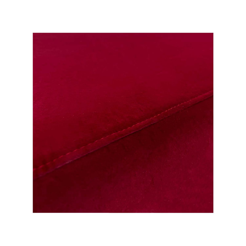 F-OT101-DR Endless Lounge Ottoman Type A in dark red velvet