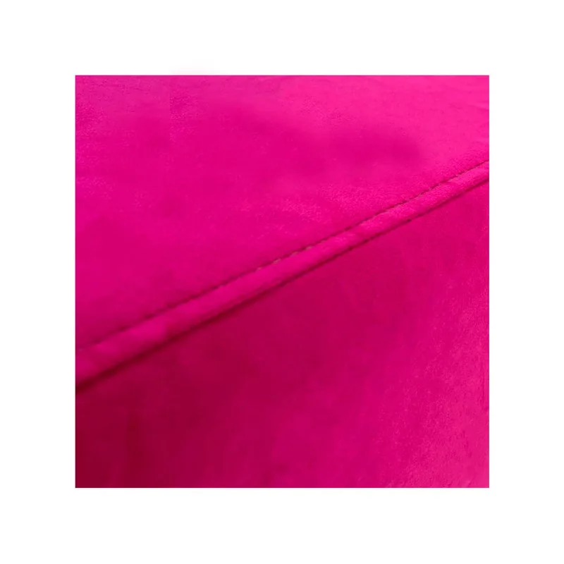 F-OT101-HP Endless Lounge Ottoman Type A in hot pink velvet