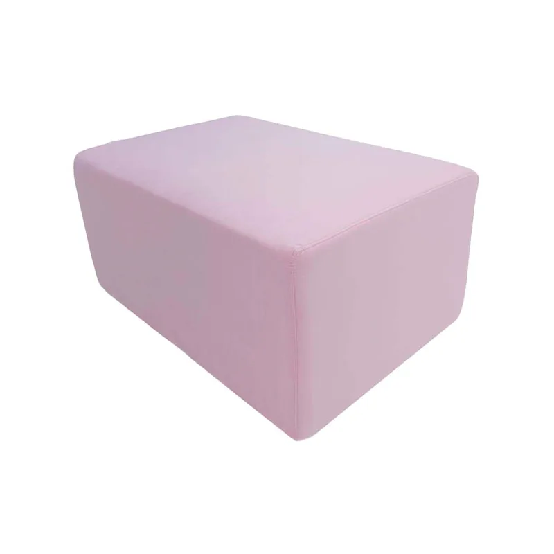 F-OT101-LP Endless Lounge Ottoman Type A in light pink velvet