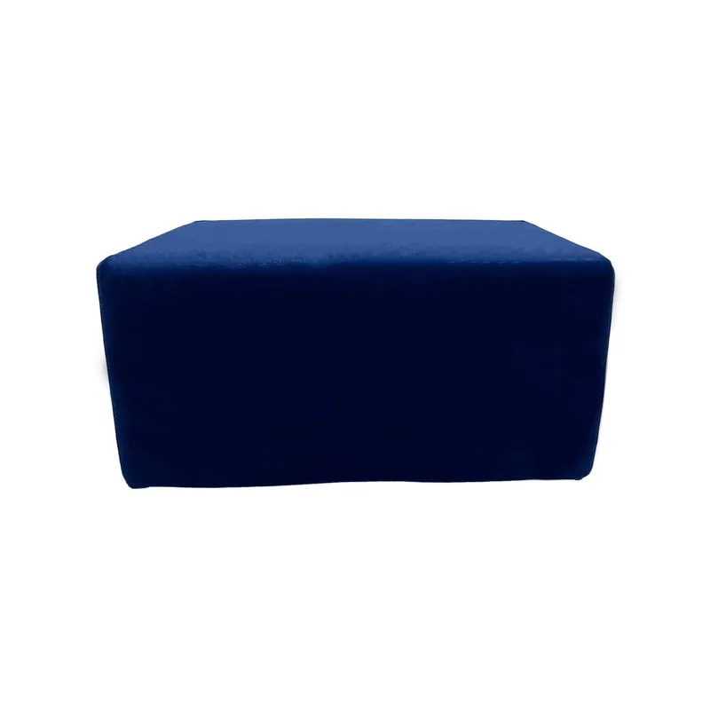 F-OT101-MB Endless Lounge Ottoman Type A in midnight blue velvet