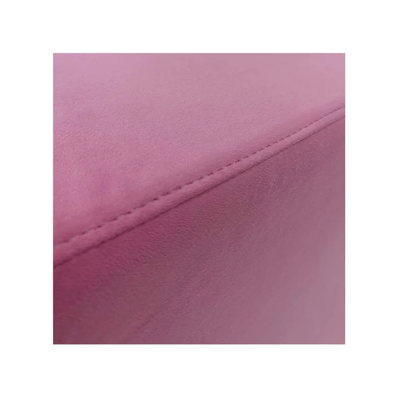 F-OT101-PI Endless Lounge Ottoman Type A in mid pink velvet