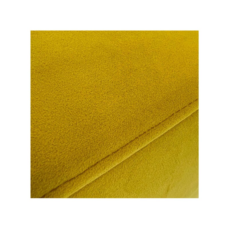 F-OT101-YL Endless Lounge Ottoman Type A in yellow velvet