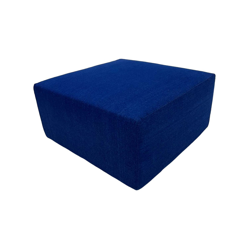 F-OT102-DN Endless Lounge Ottoman Type B in denim